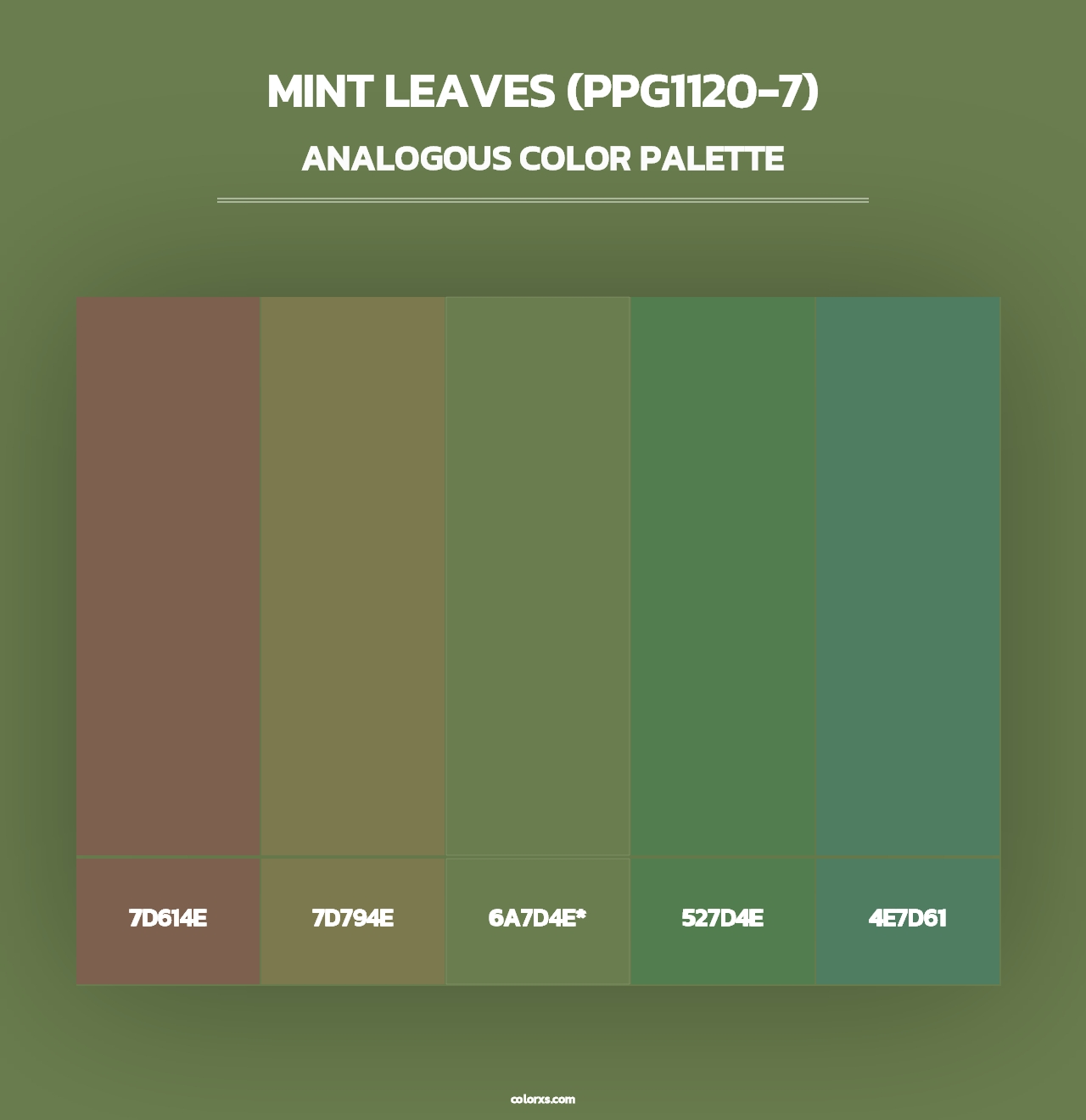 Mint Leaves (PPG1120-7) - Analogous Color Palette