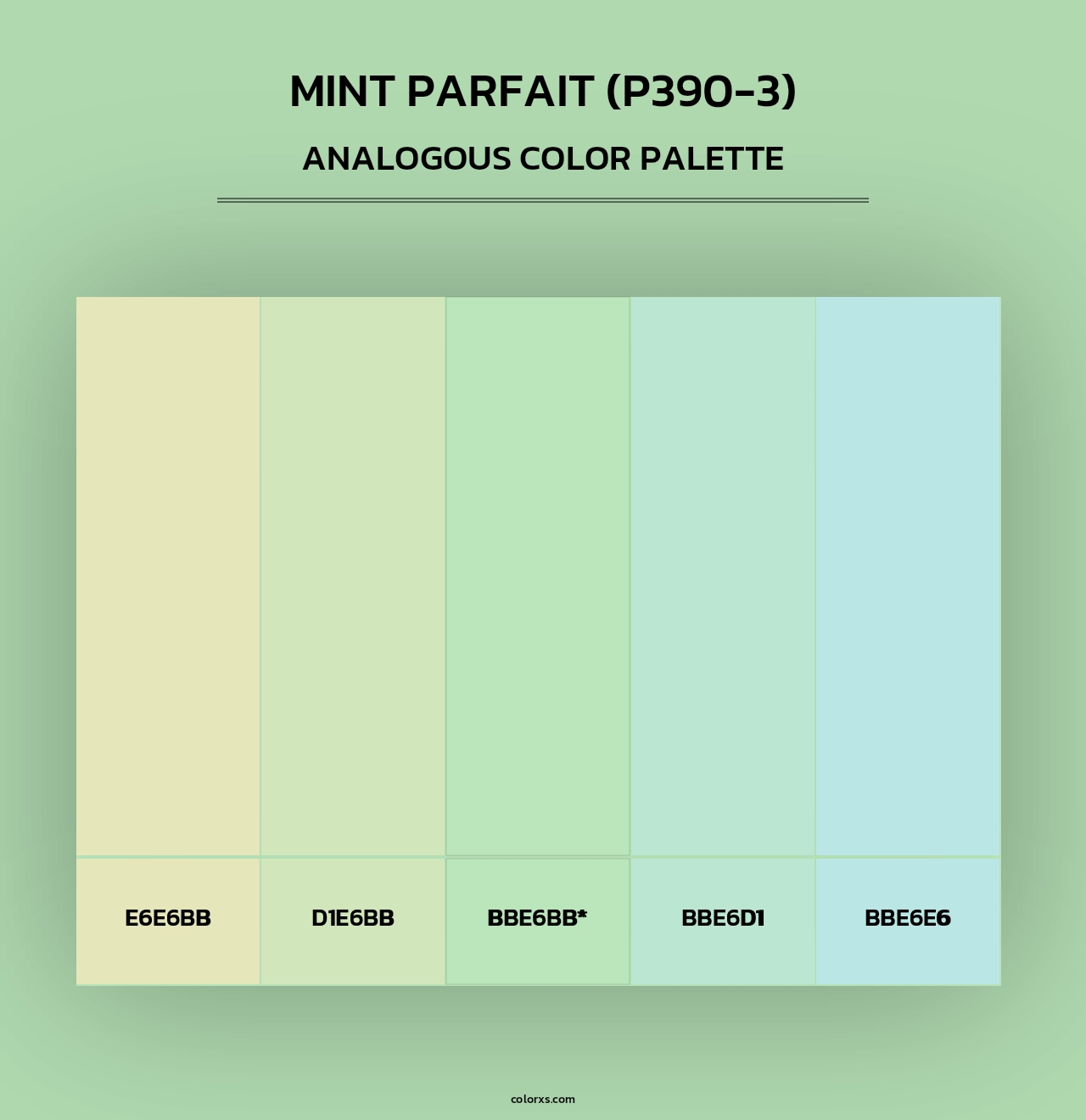 Mint Parfait (P390-3) - Analogous Color Palette
