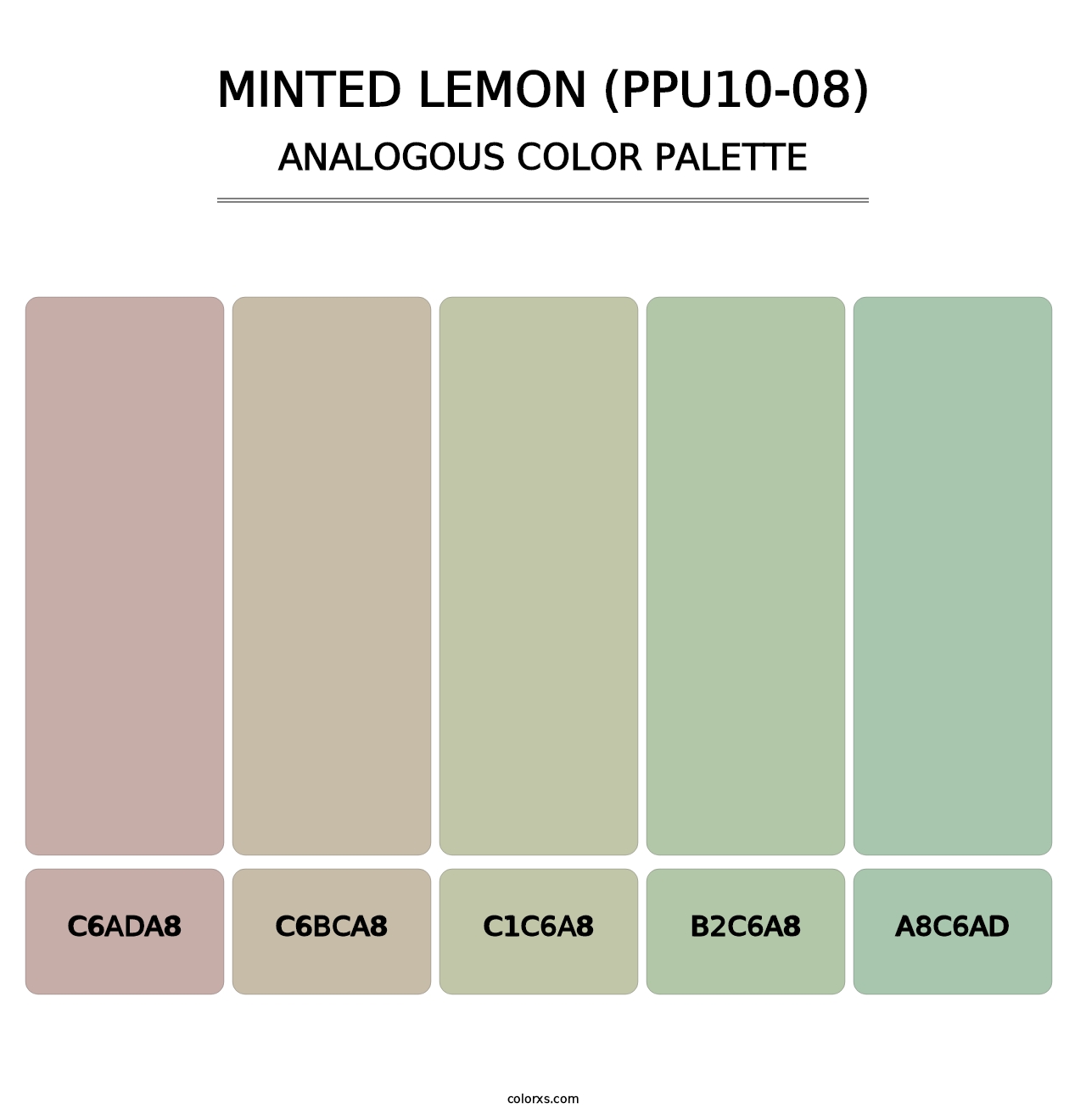 Minted Lemon (PPU10-08) - Analogous Color Palette