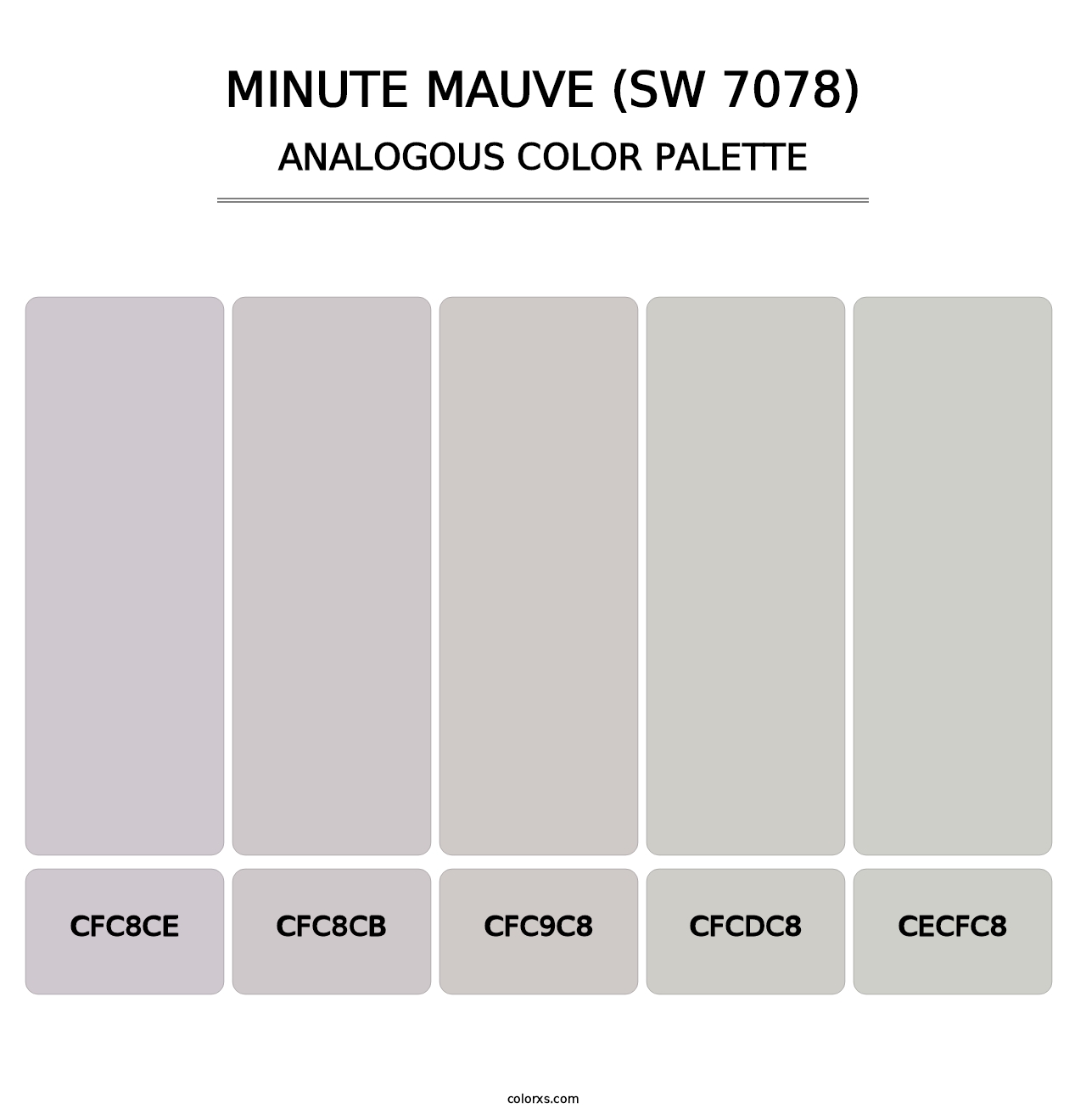 Minute Mauve (SW 7078) - Analogous Color Palette