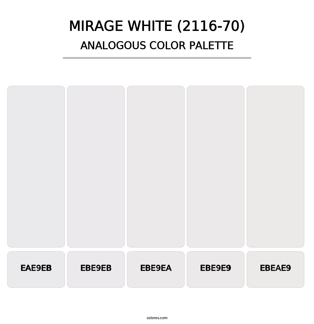 Mirage White (2116-70) - Analogous Color Palette