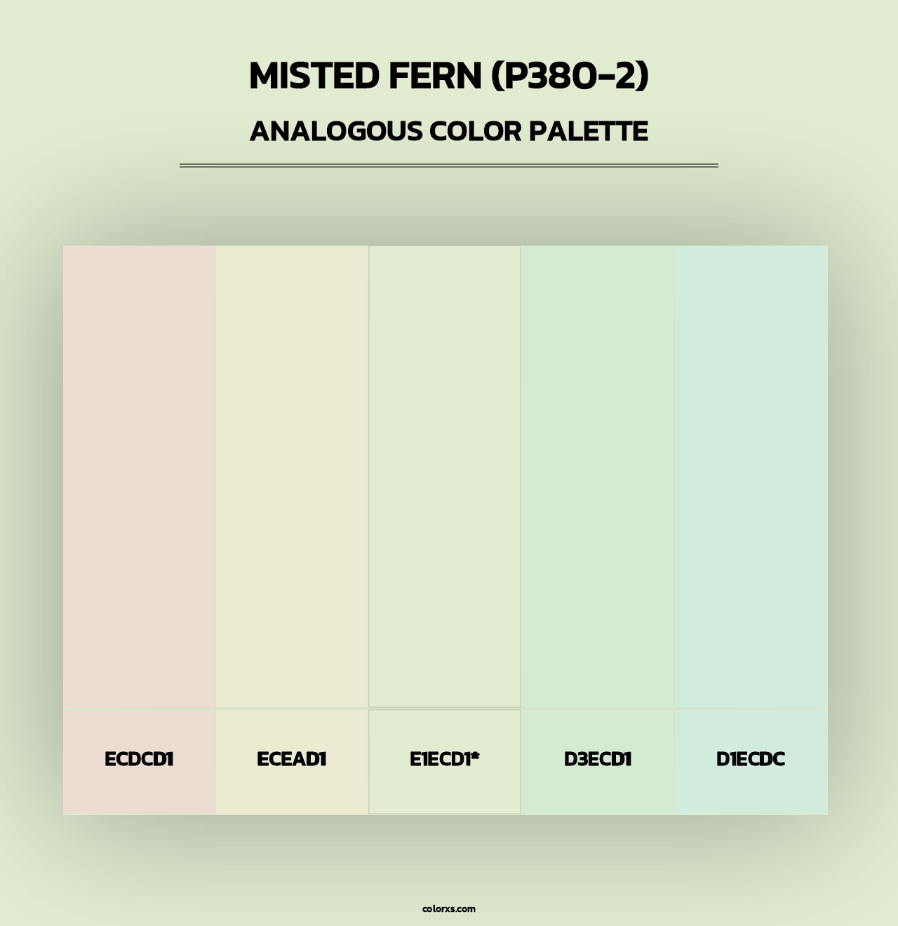 Misted Fern (P380-2) - Analogous Color Palette