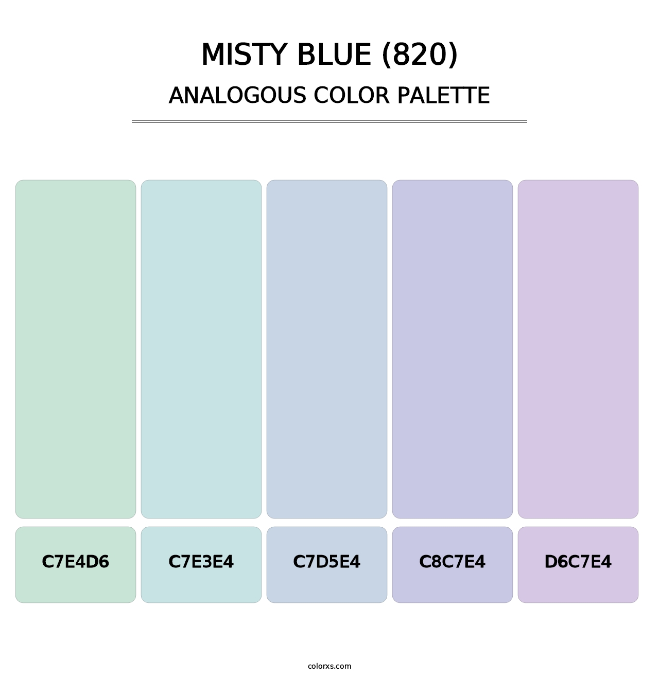 Misty Blue (820) - Analogous Color Palette