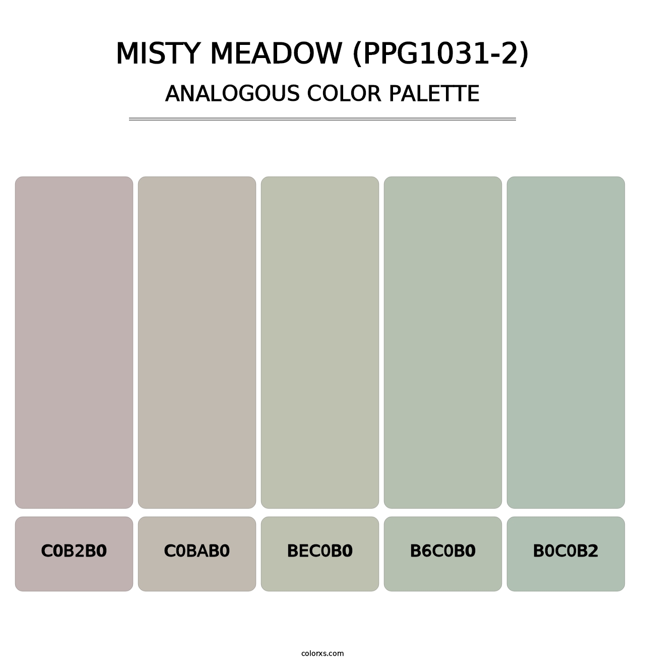Misty Meadow (PPG1031-2) - Analogous Color Palette
