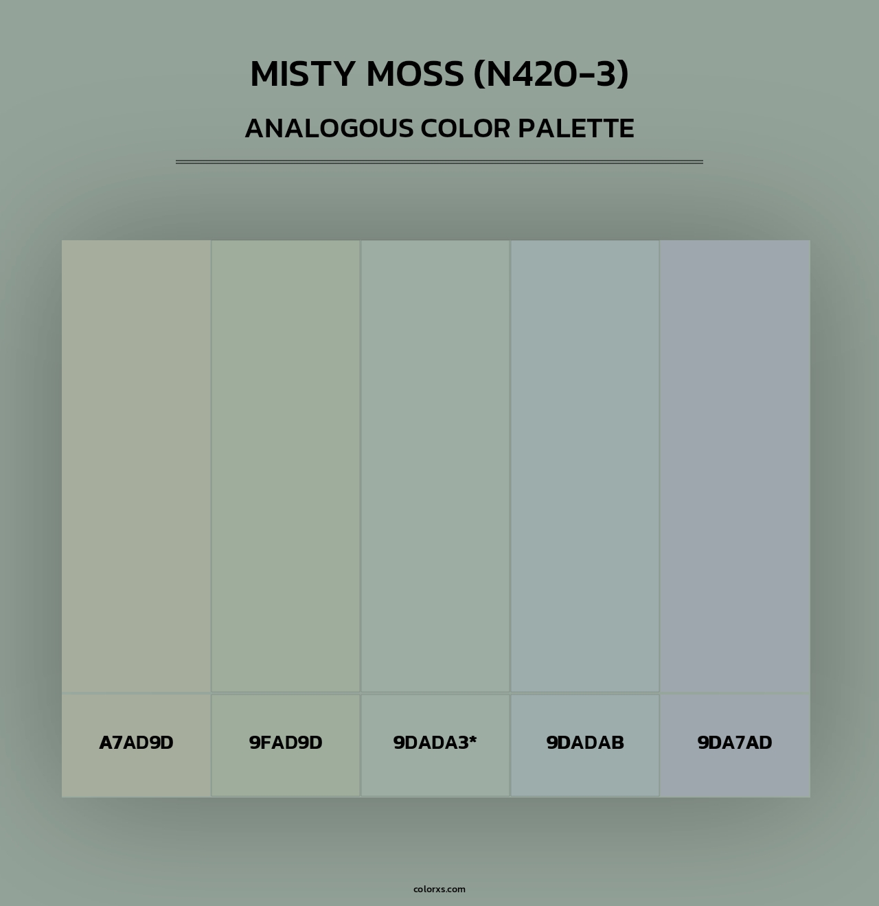 Misty Moss (N420-3) - Analogous Color Palette