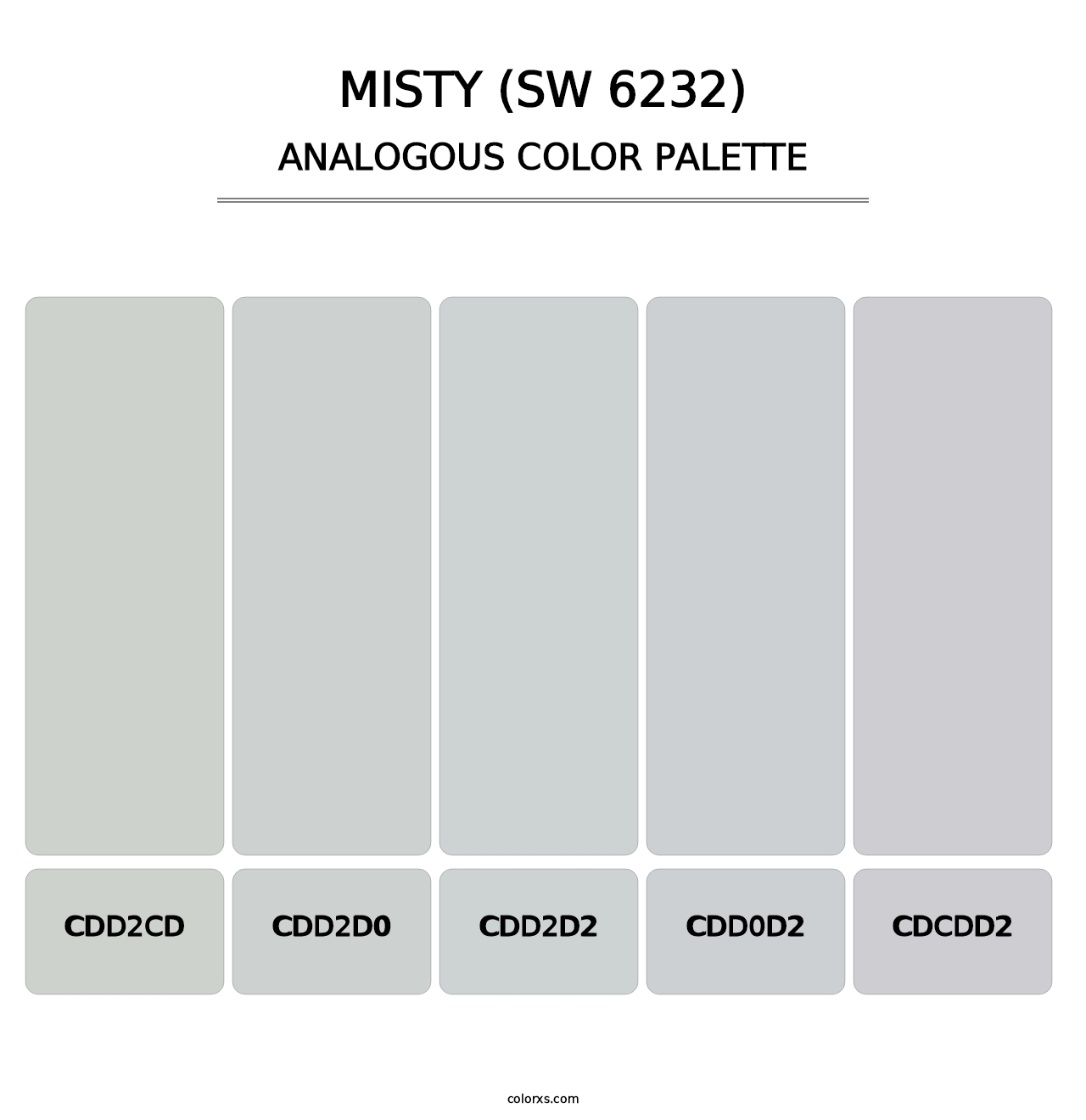 Misty (SW 6232) - Analogous Color Palette