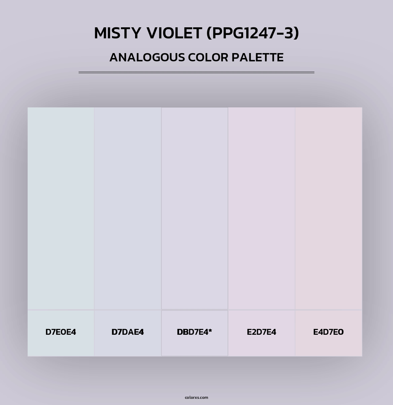 Misty Violet (PPG1247-3) - Analogous Color Palette
