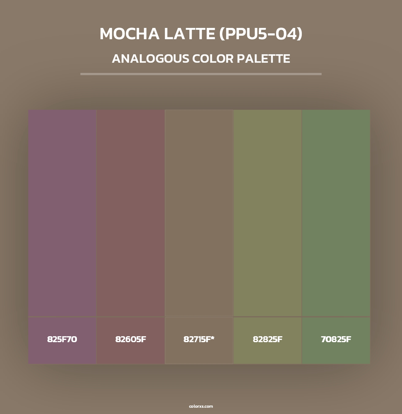 Mocha Latte (PPU5-04) - Analogous Color Palette