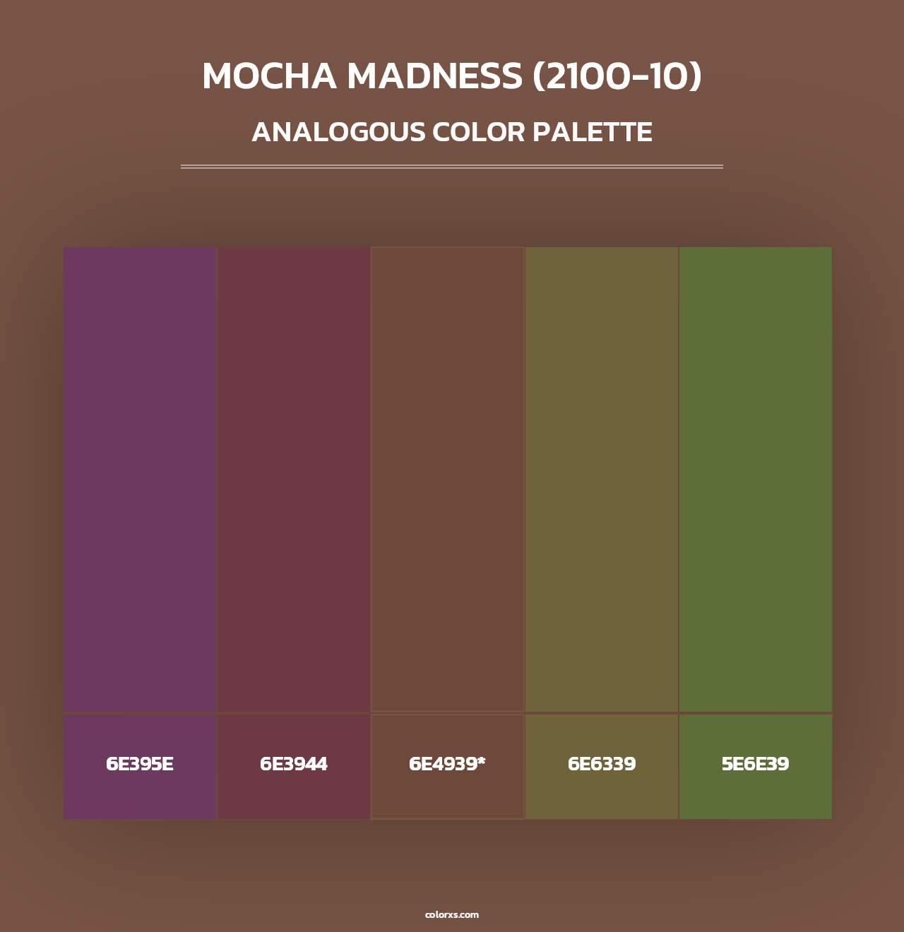 Mocha Madness (2100-10) - Analogous Color Palette