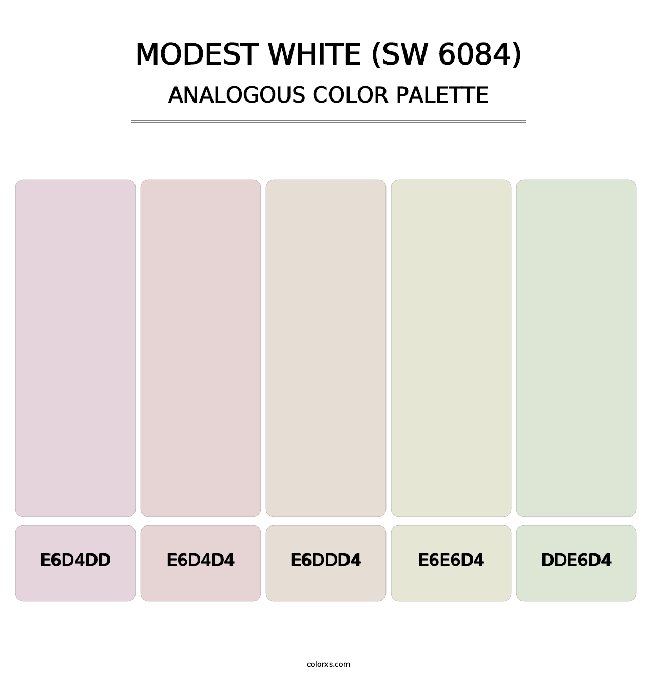 Modest White (SW 6084) - Analogous Color Palette