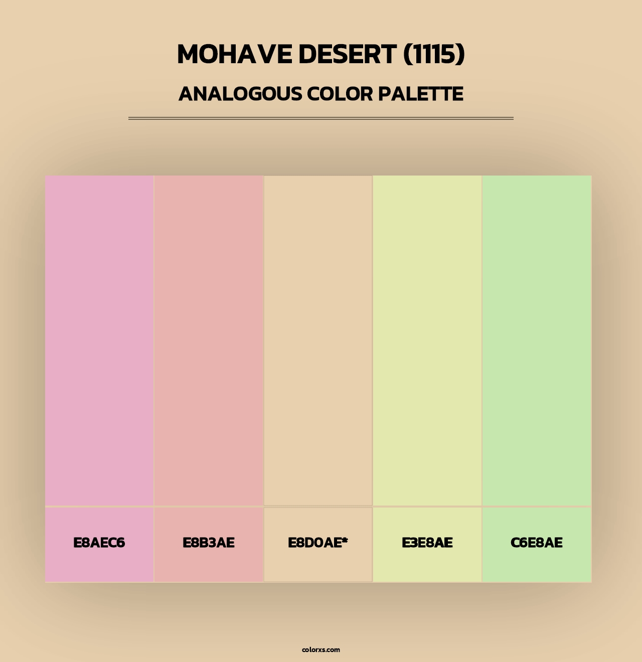 Mohave Desert (1115) - Analogous Color Palette