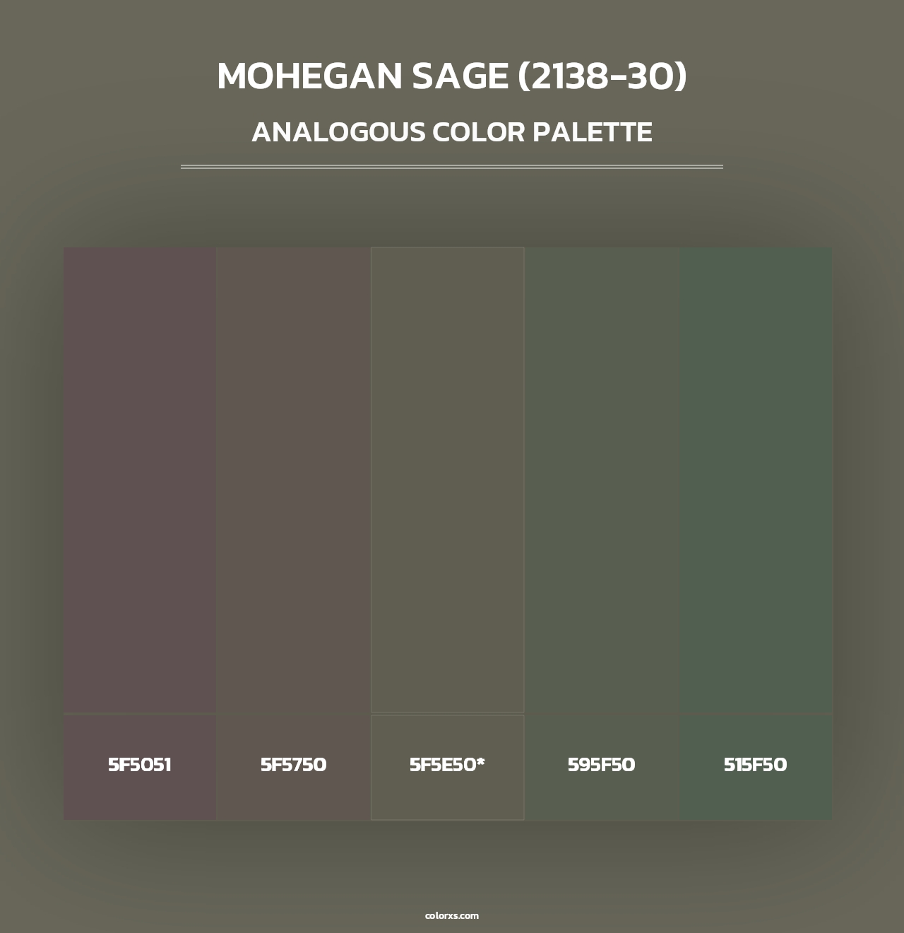 Mohegan Sage (2138-30) - Analogous Color Palette