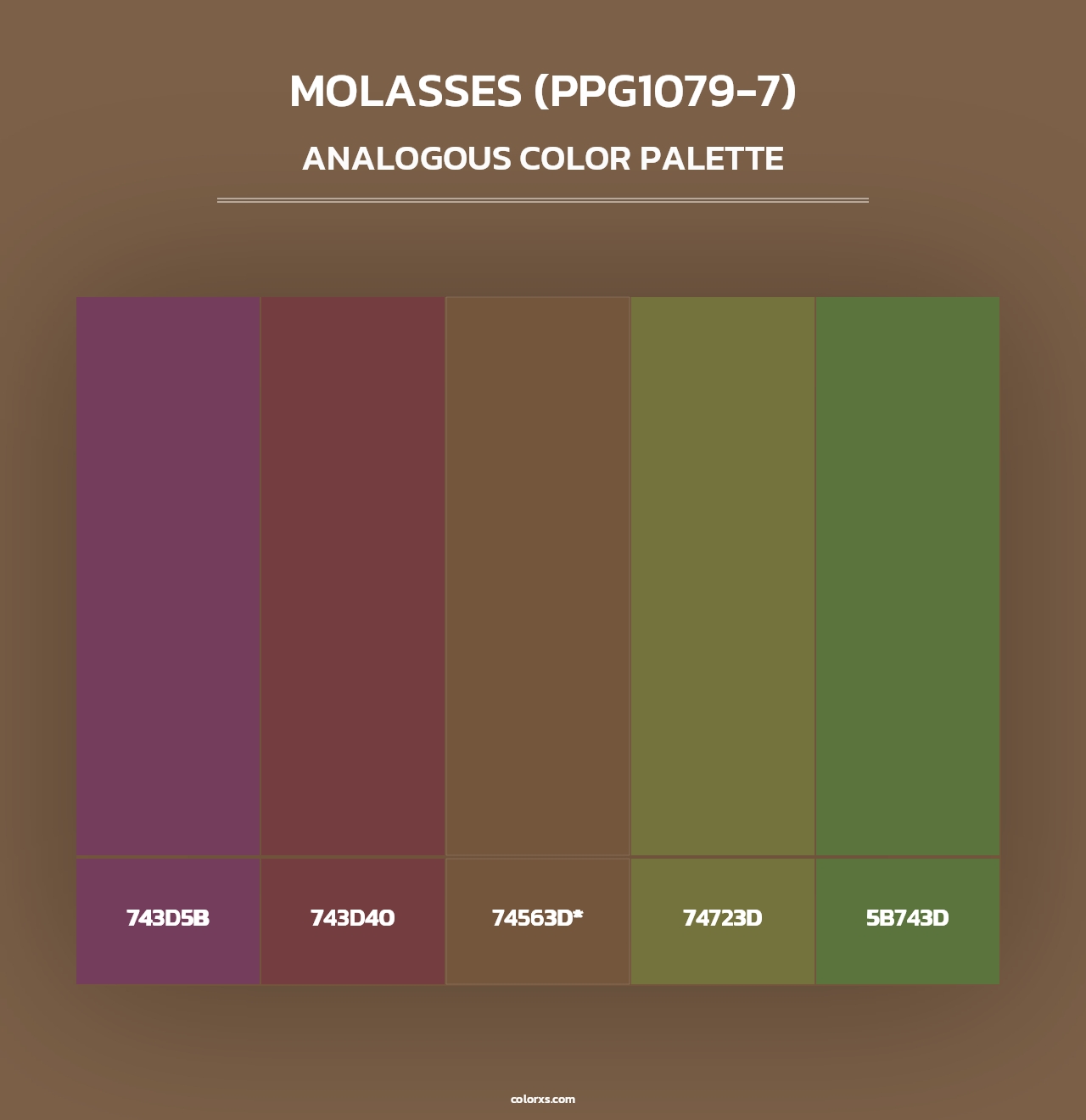 Molasses (PPG1079-7) - Analogous Color Palette