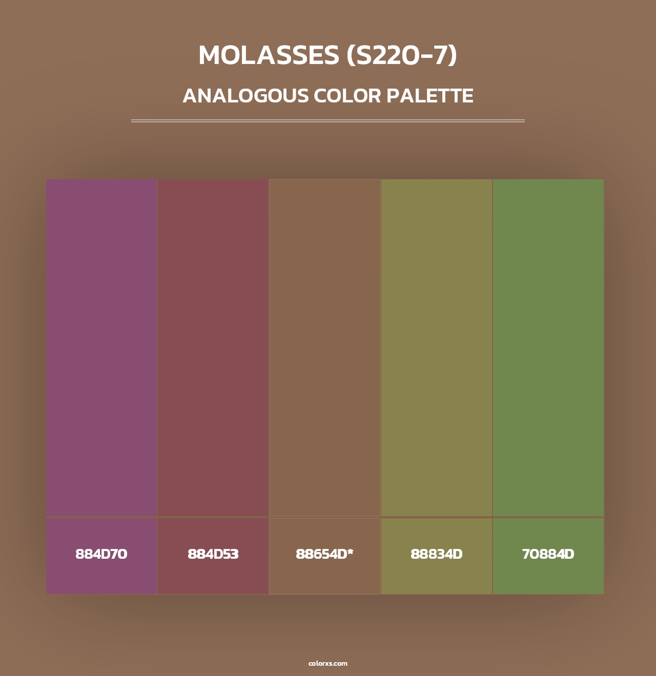 Molasses (S220-7) - Analogous Color Palette
