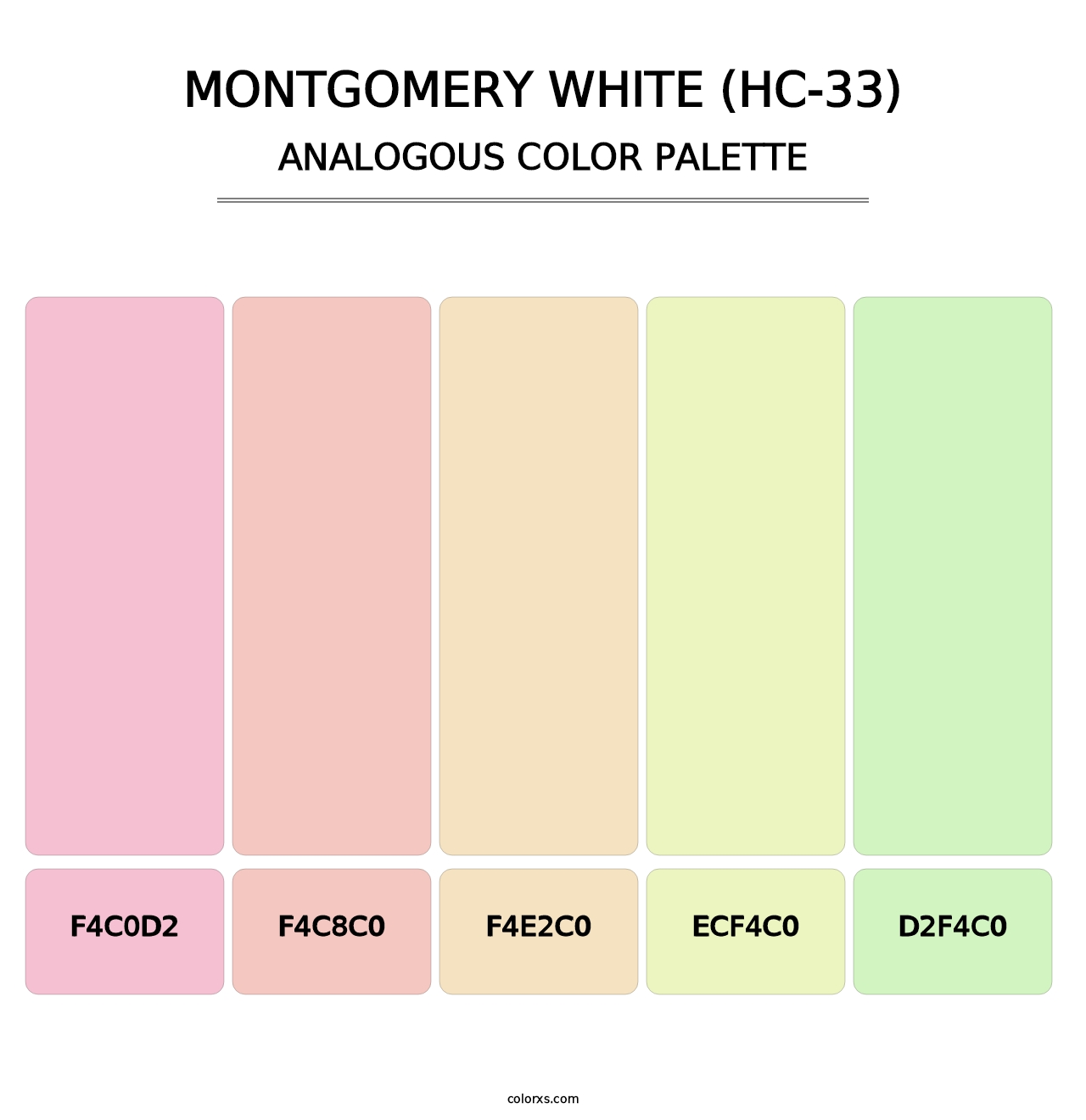 Montgomery White (HC-33) - Analogous Color Palette