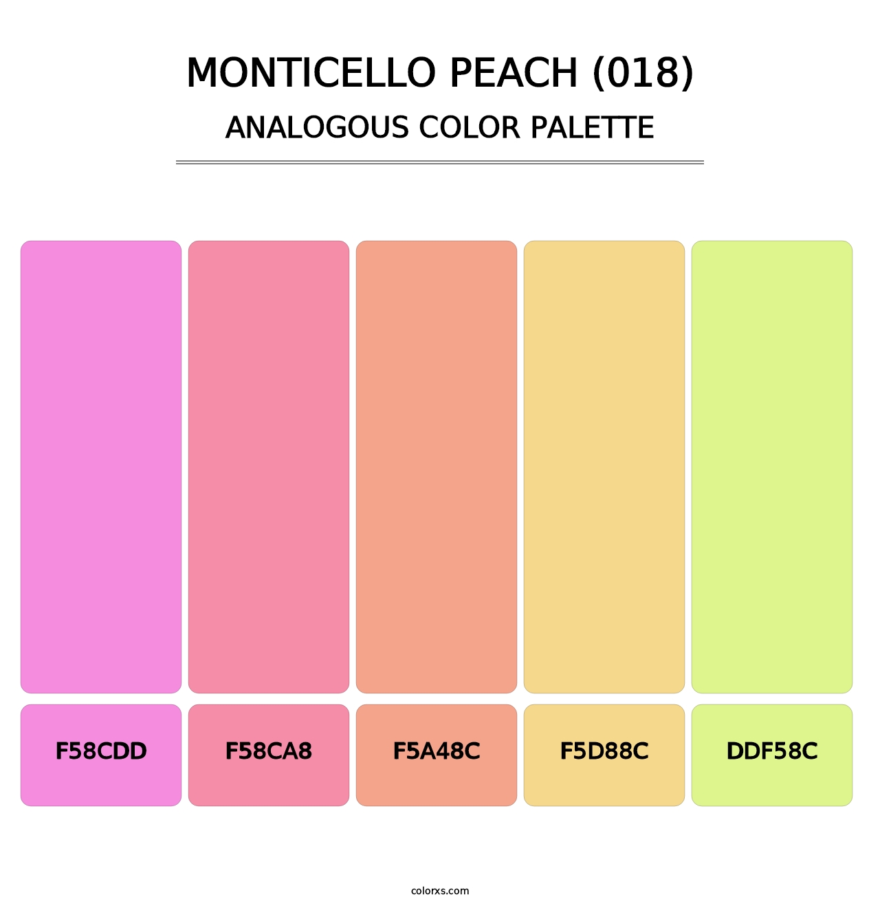 Monticello Peach (018) - Analogous Color Palette