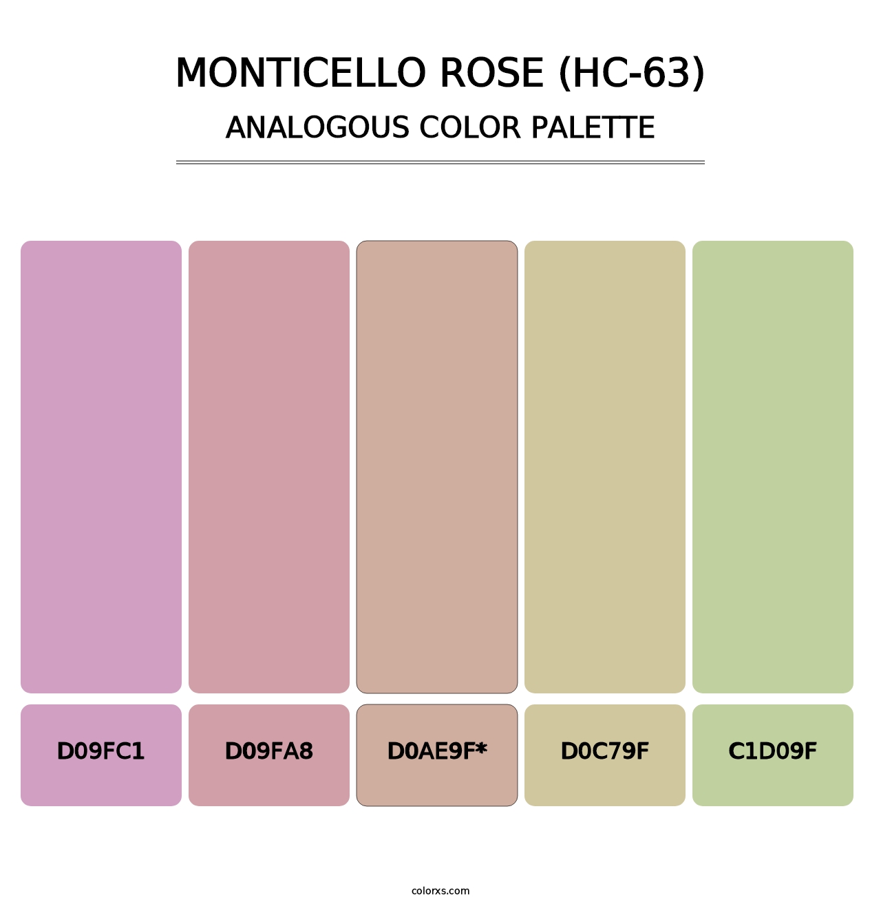 Monticello Rose (HC-63) - Analogous Color Palette