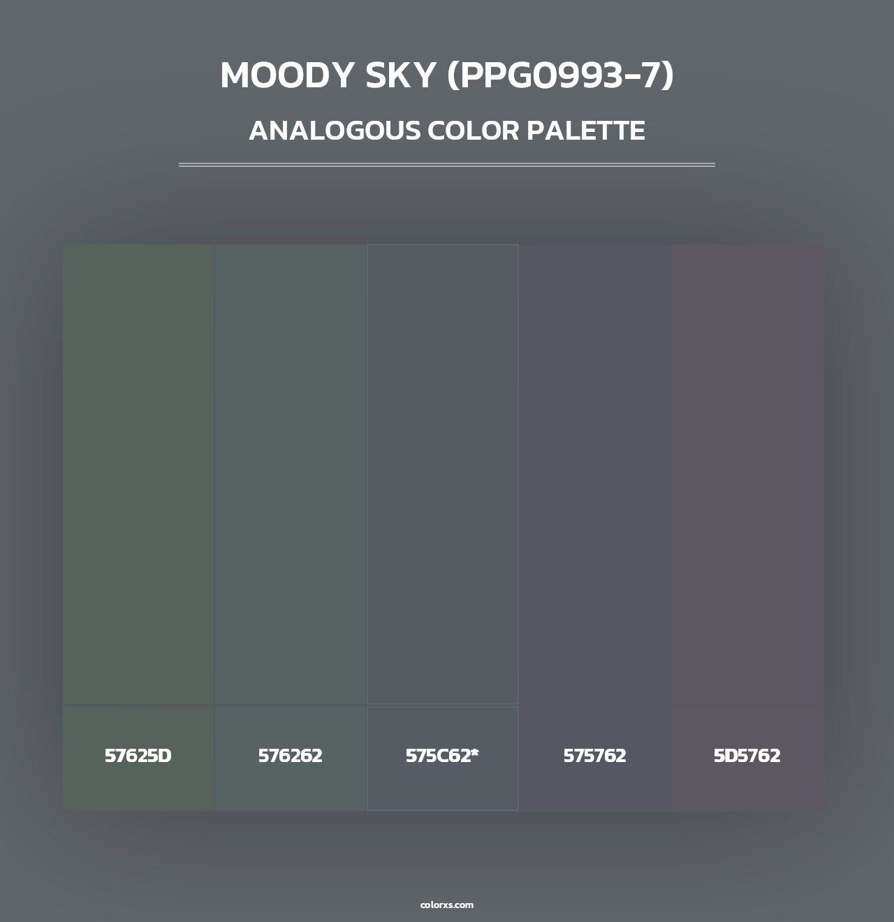 Moody Sky (PPG0993-7) - Analogous Color Palette