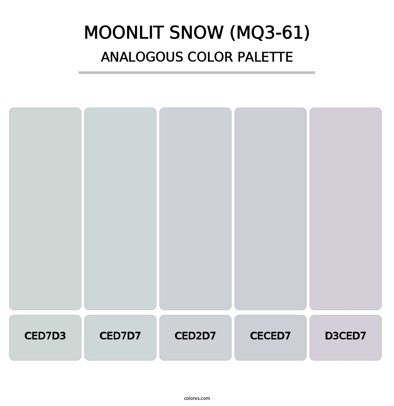 Moonlit Snow (MQ3-61) - Analogous Color Palette