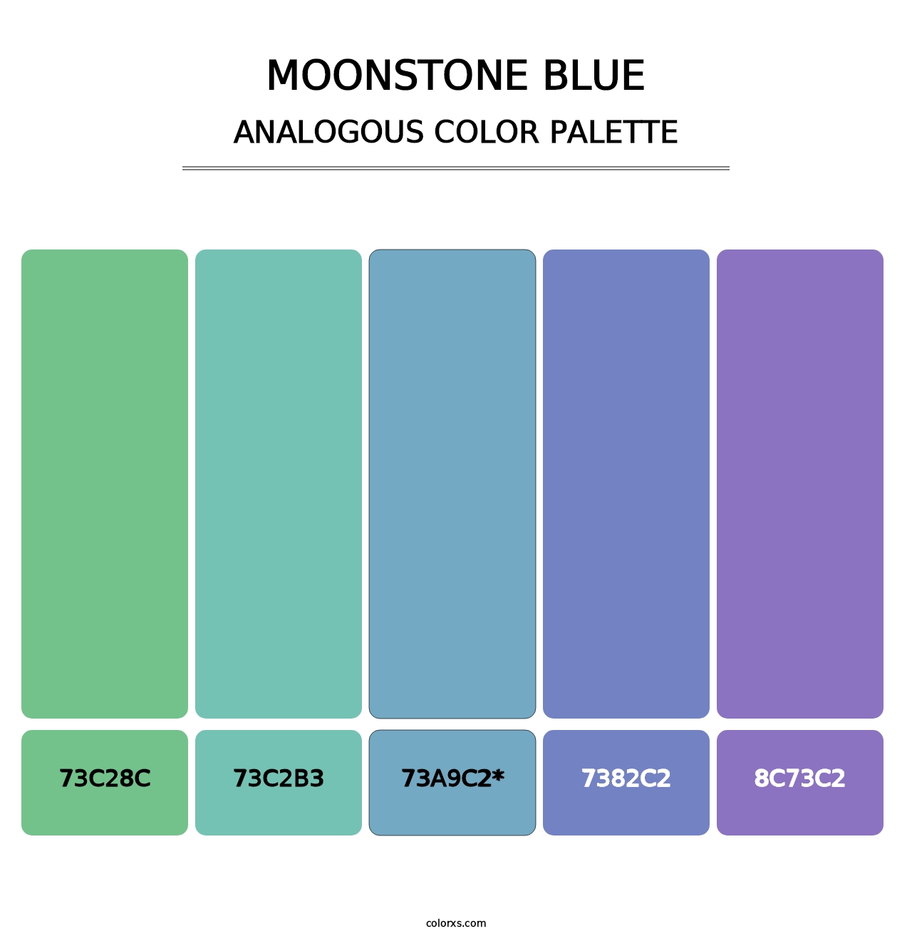 Moonstone Blue - Analogous Color Palette