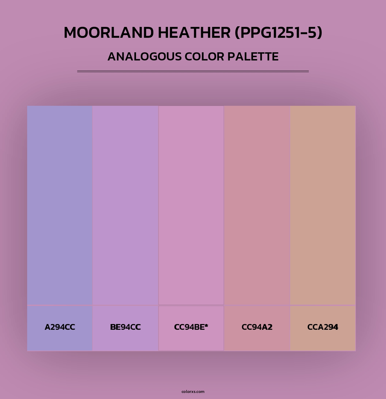 Moorland Heather (PPG1251-5) - Analogous Color Palette