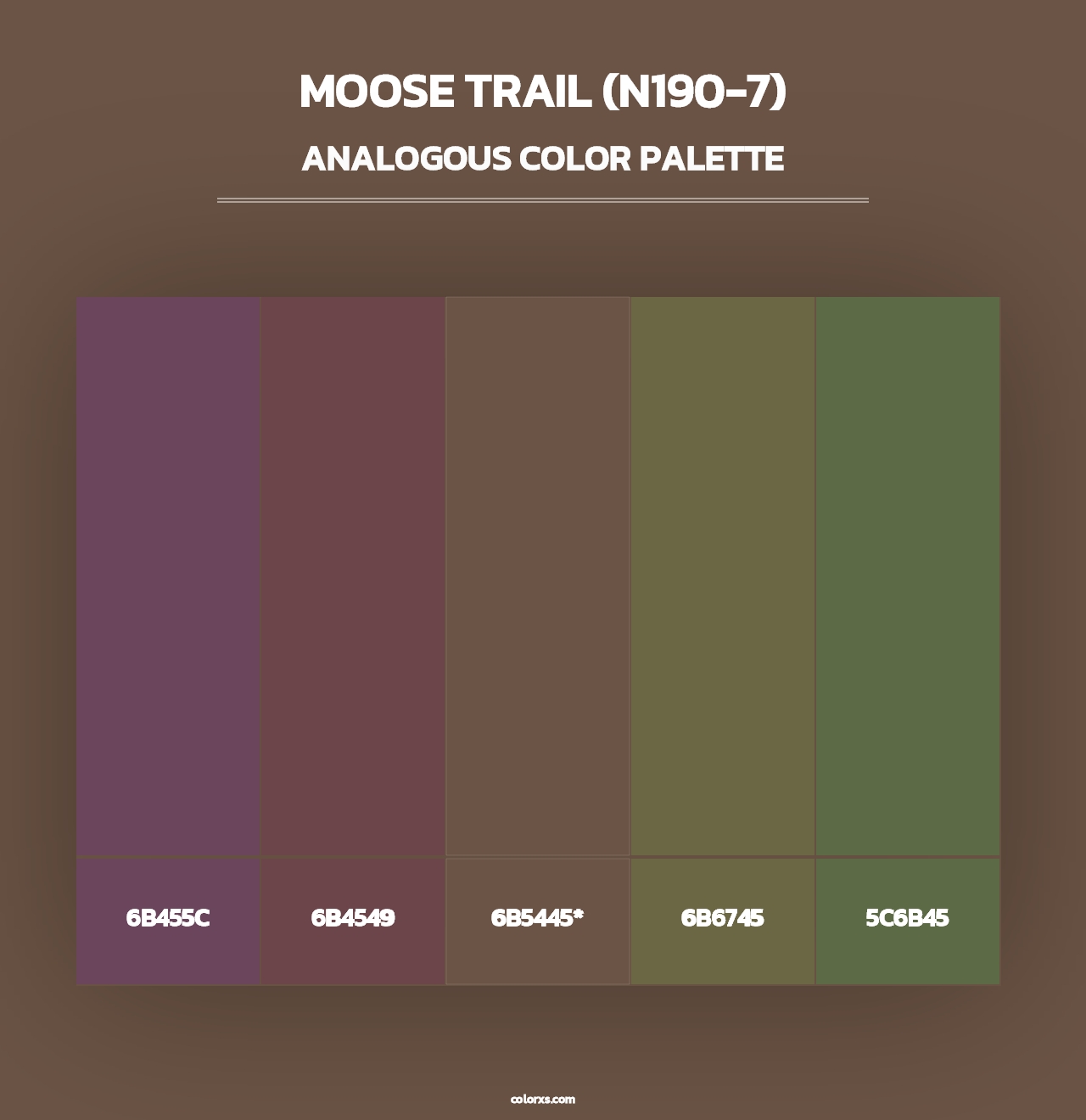 Moose Trail (N190-7) - Analogous Color Palette