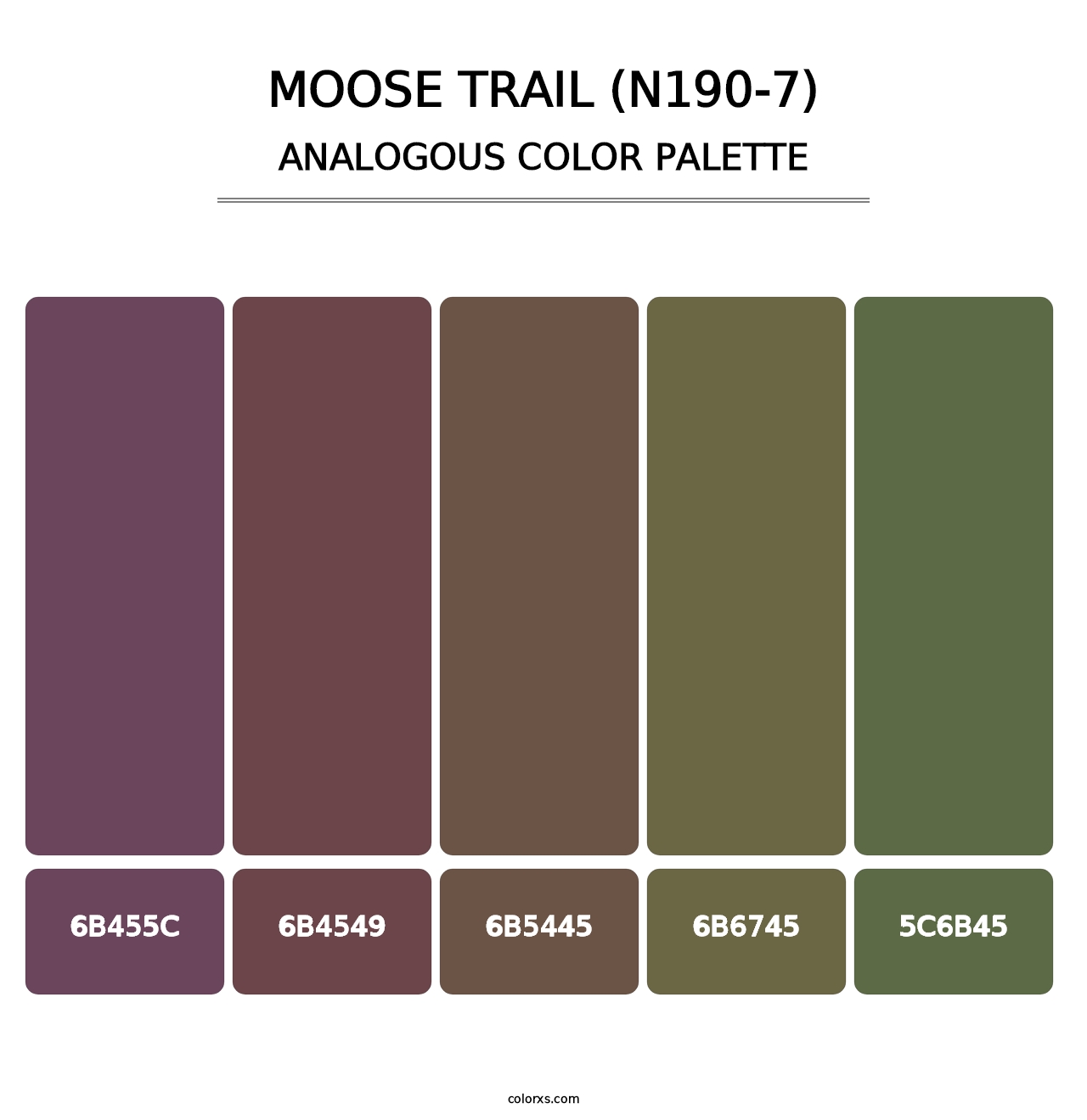 Moose Trail (N190-7) - Analogous Color Palette