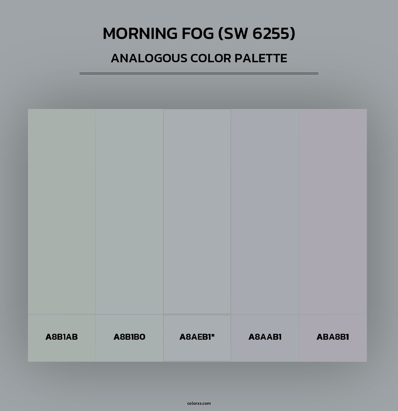 Morning Fog (SW 6255) - Analogous Color Palette
