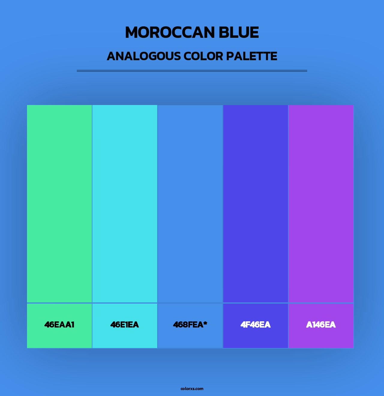 Moroccan Blue - Analogous Color Palette