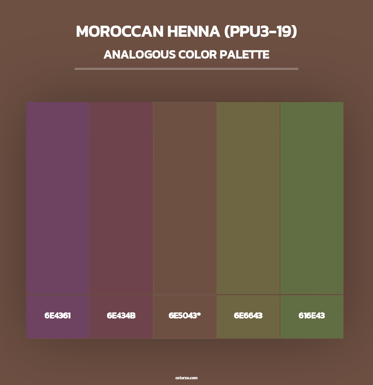 Moroccan Henna (PPU3-19) - Analogous Color Palette