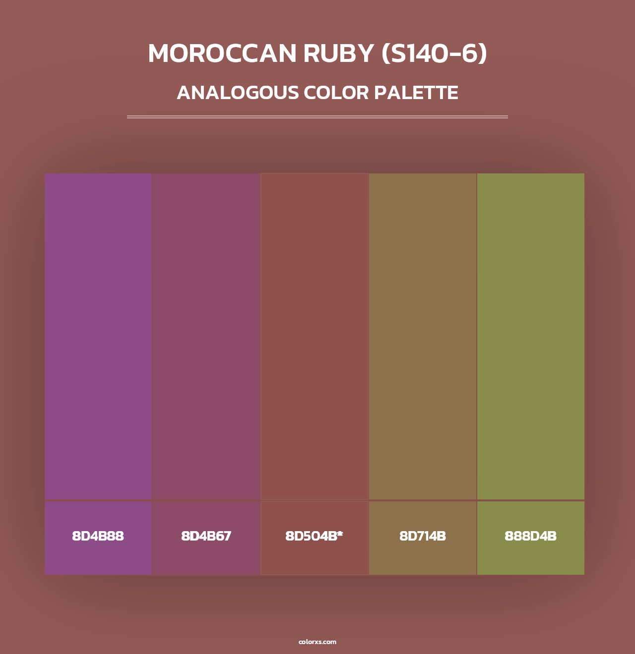 Moroccan Ruby (S140-6) - Analogous Color Palette
