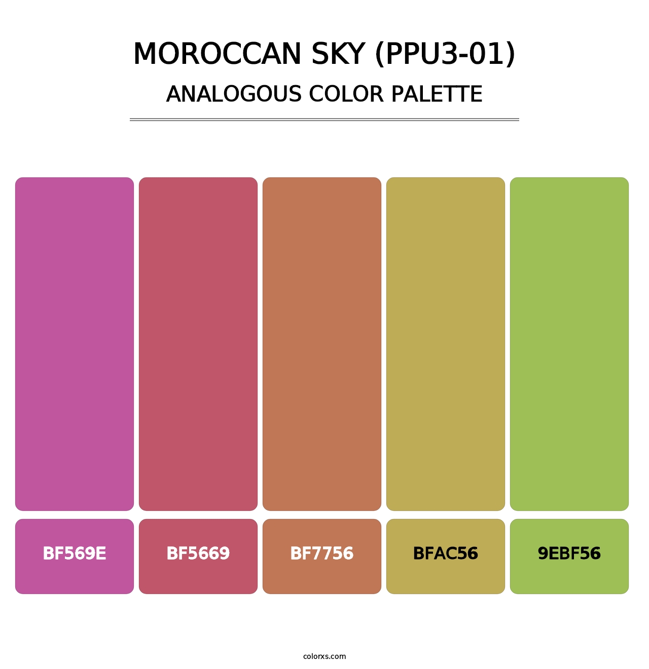 Moroccan Sky (PPU3-01) - Analogous Color Palette
