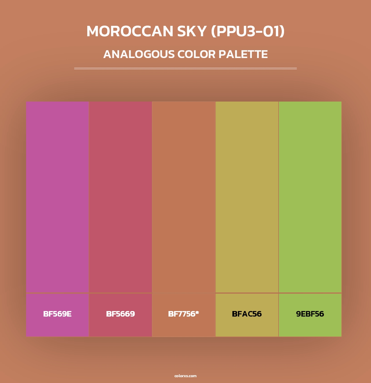 Moroccan Sky (PPU3-01) - Analogous Color Palette