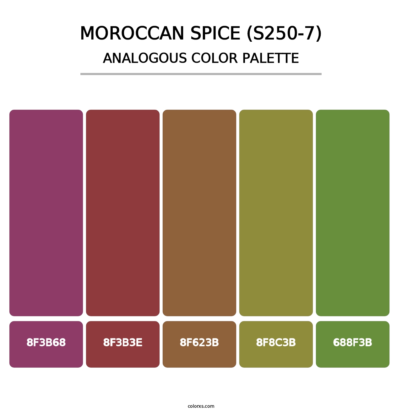 Moroccan Spice (S250-7) - Analogous Color Palette
