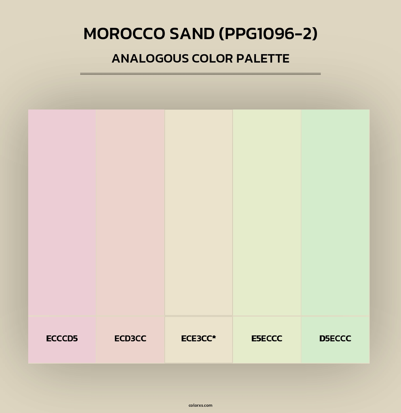 Morocco Sand (PPG1096-2) - Analogous Color Palette