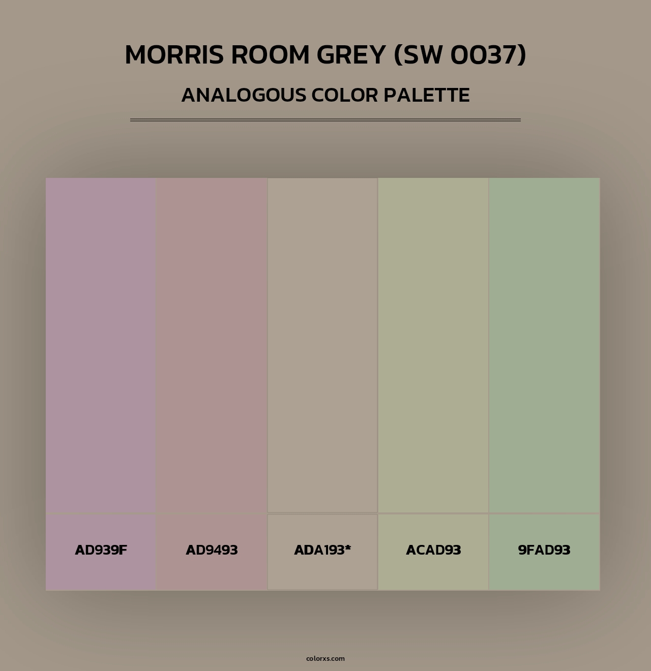 Morris Room Grey (SW 0037) - Analogous Color Palette