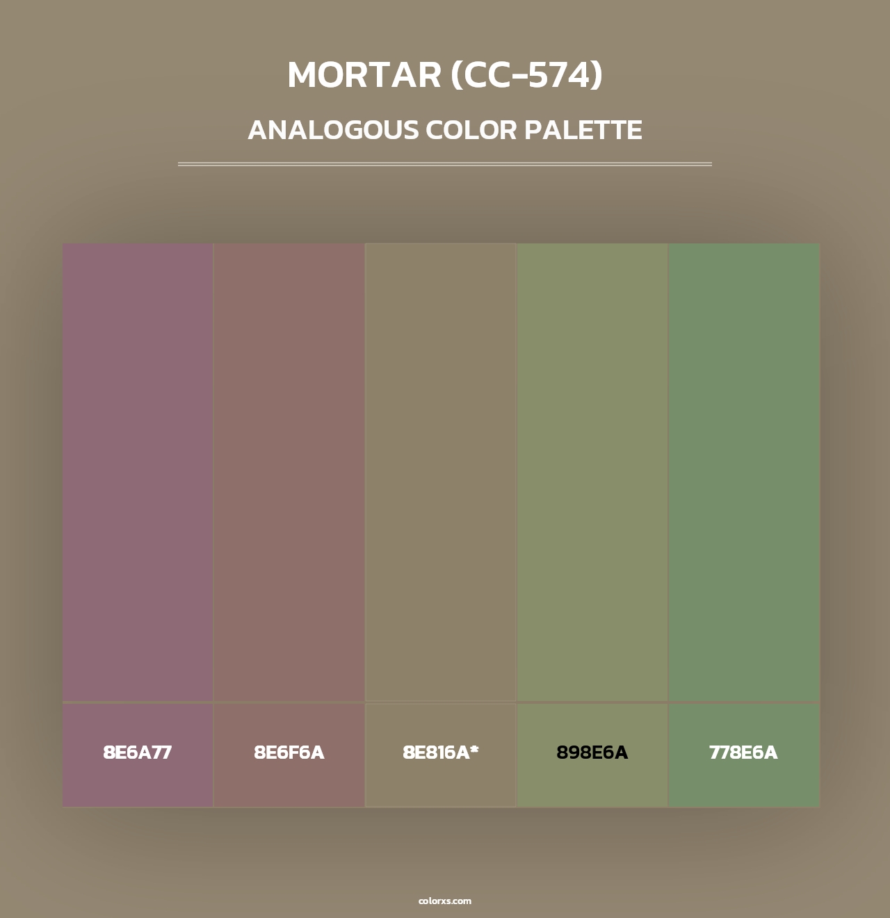 Mortar (CC-574) - Analogous Color Palette