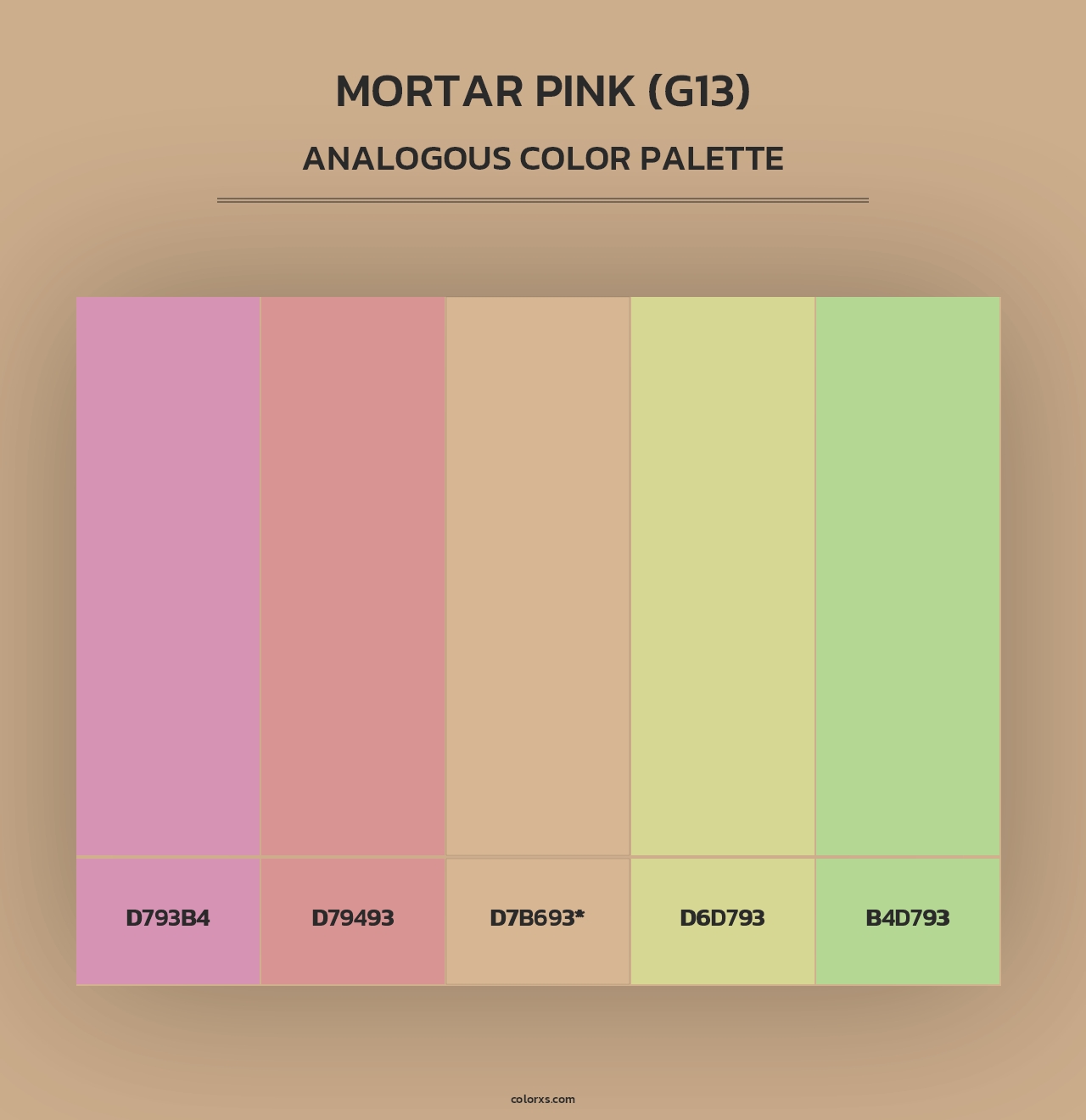 Mortar Pink (G13) - Analogous Color Palette