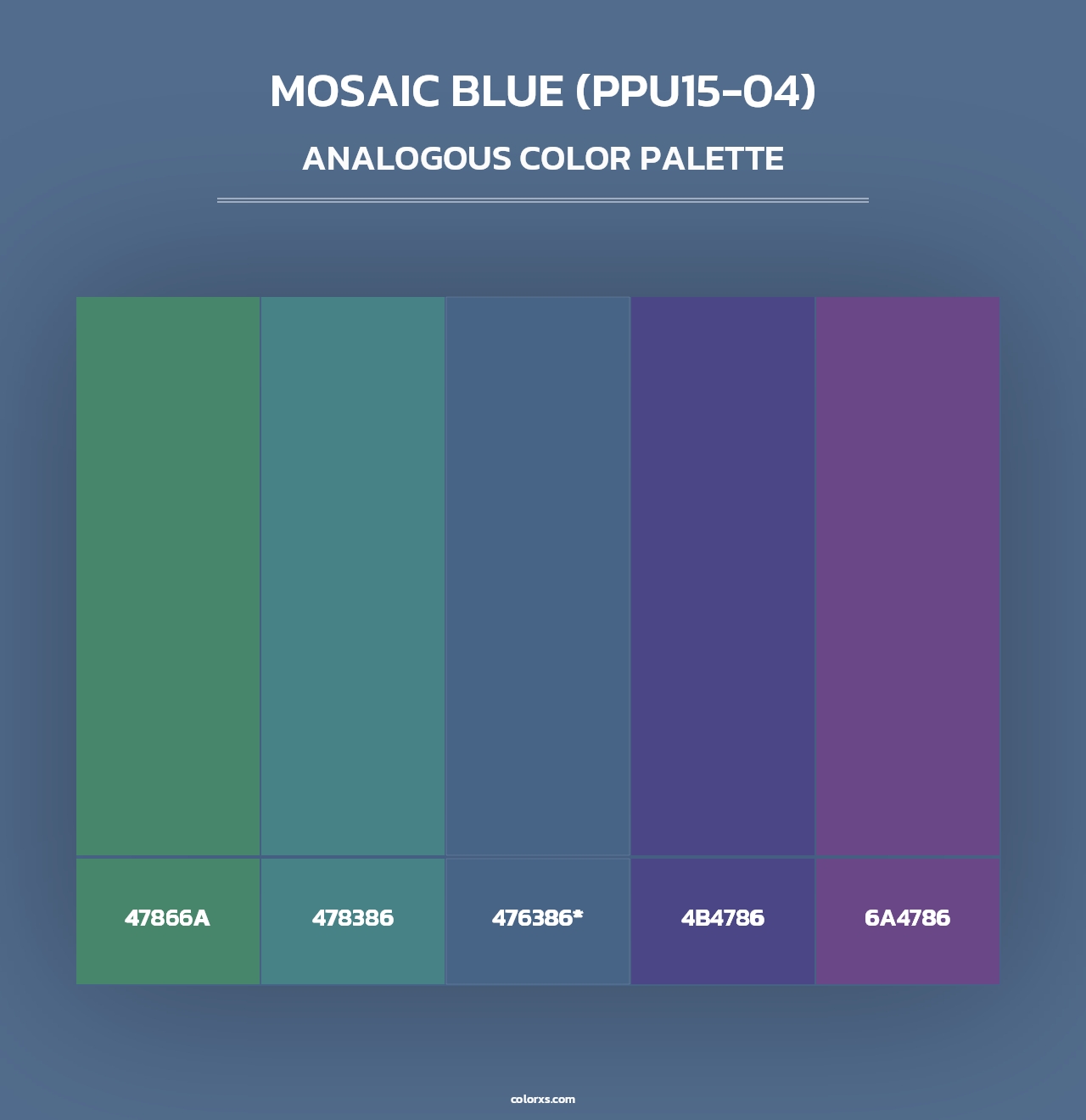 Mosaic Blue (PPU15-04) - Analogous Color Palette