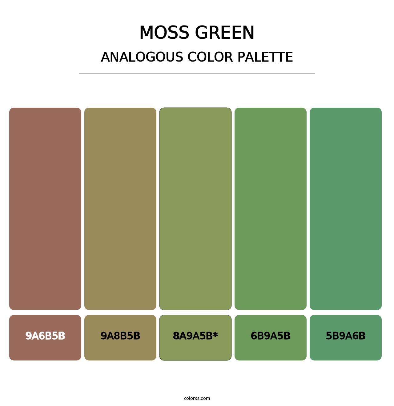 Moss Green - Analogous Color Palette
