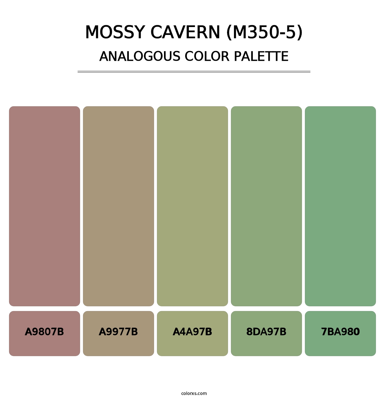 Mossy Cavern (M350-5) - Analogous Color Palette