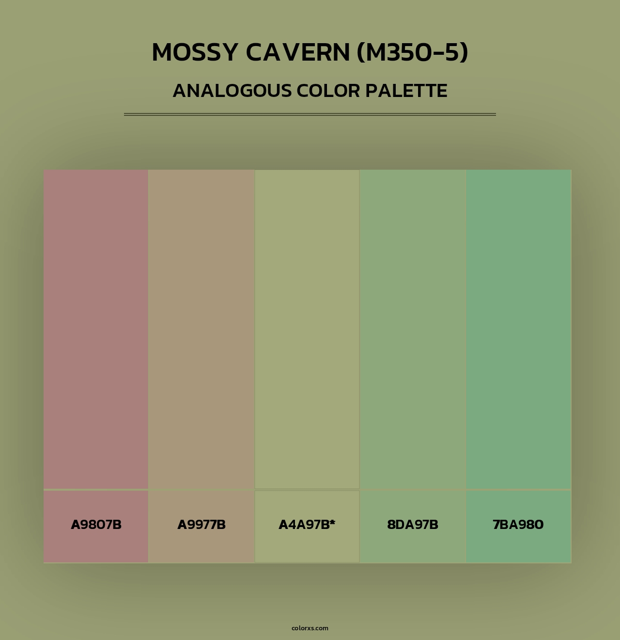 Mossy Cavern (M350-5) - Analogous Color Palette
