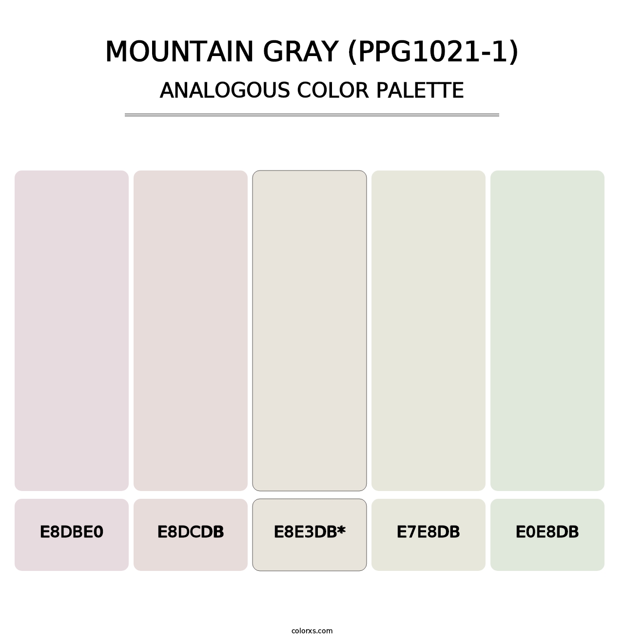 Mountain Gray (PPG1021-1) - Analogous Color Palette
