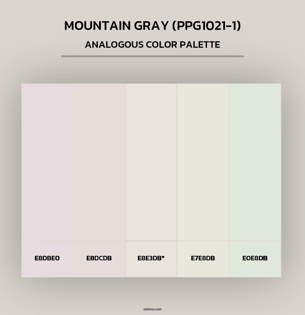 Mountain Gray (PPG1021-1) - Analogous Color Palette