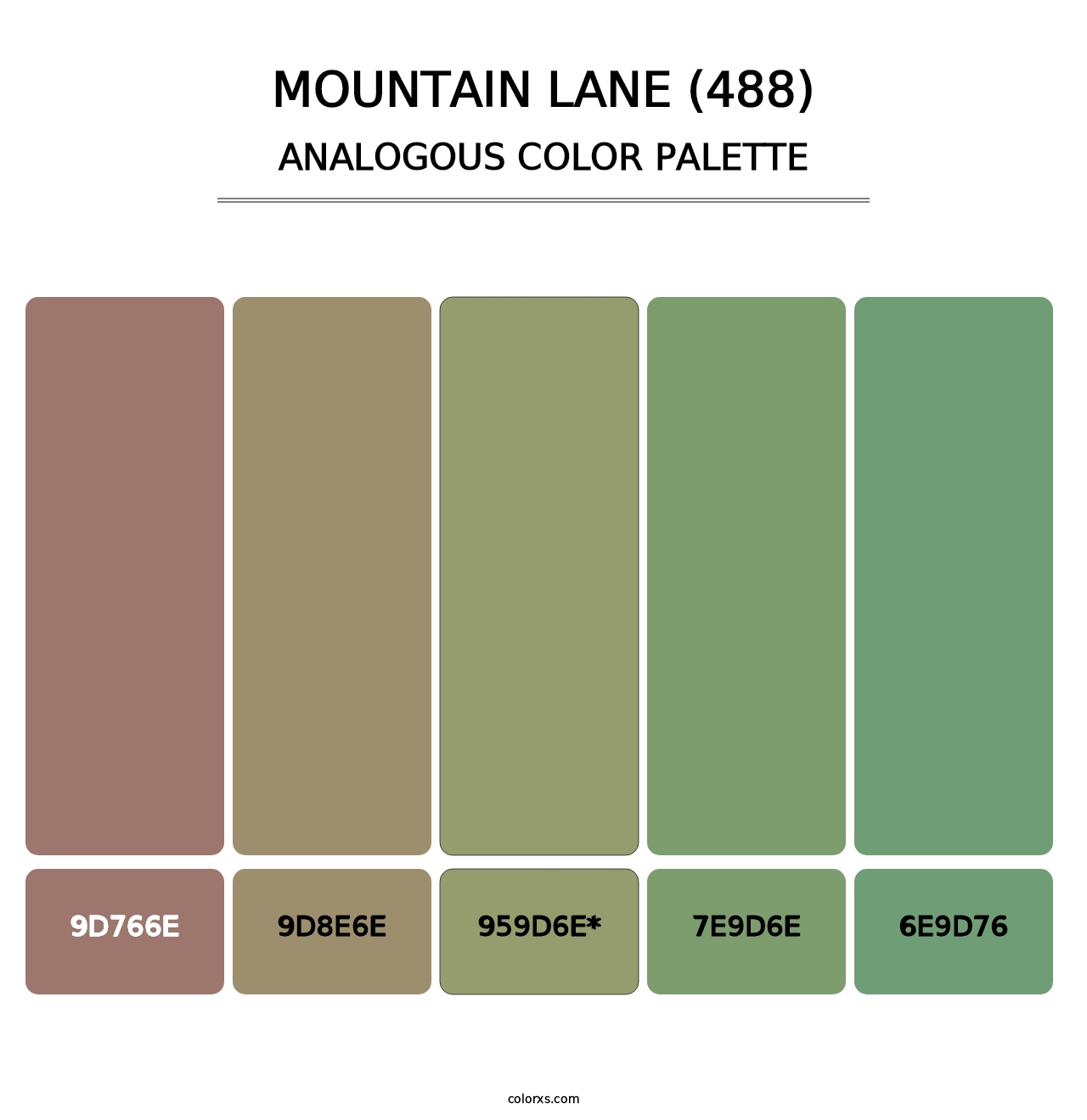 Mountain Lane (488) - Analogous Color Palette