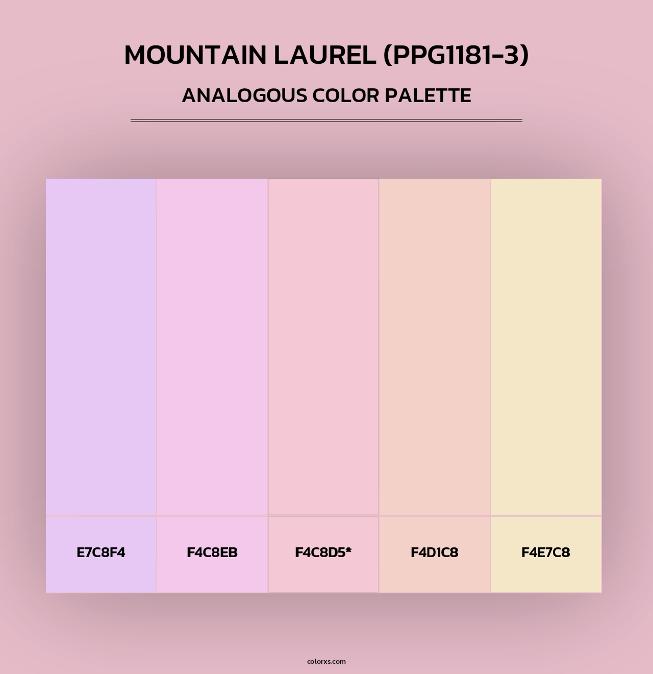 Mountain Laurel (PPG1181-3) - Analogous Color Palette