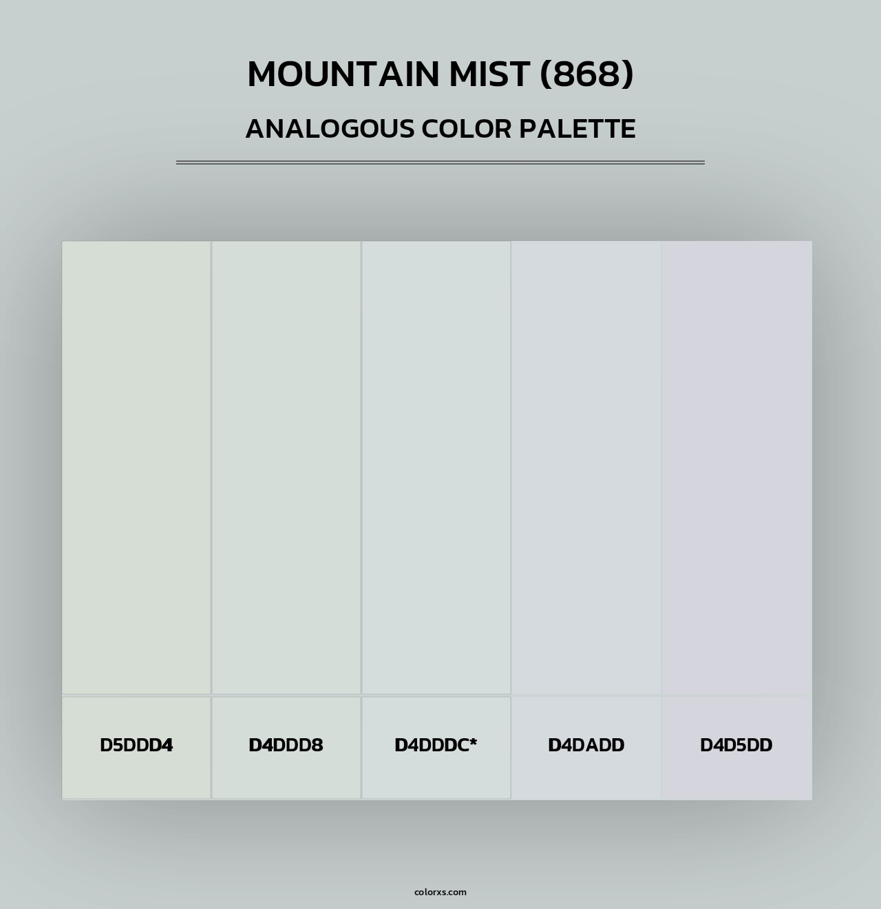 Mountain Mist (868) - Analogous Color Palette