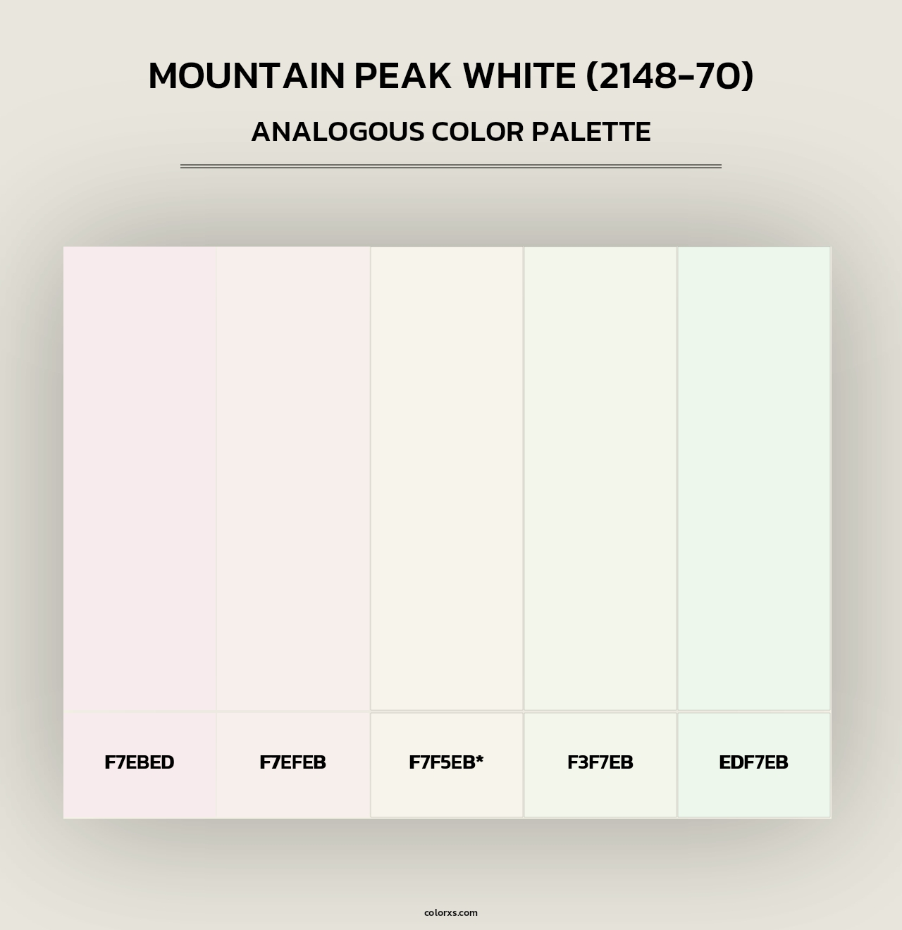 Mountain Peak White (2148-70) - Analogous Color Palette