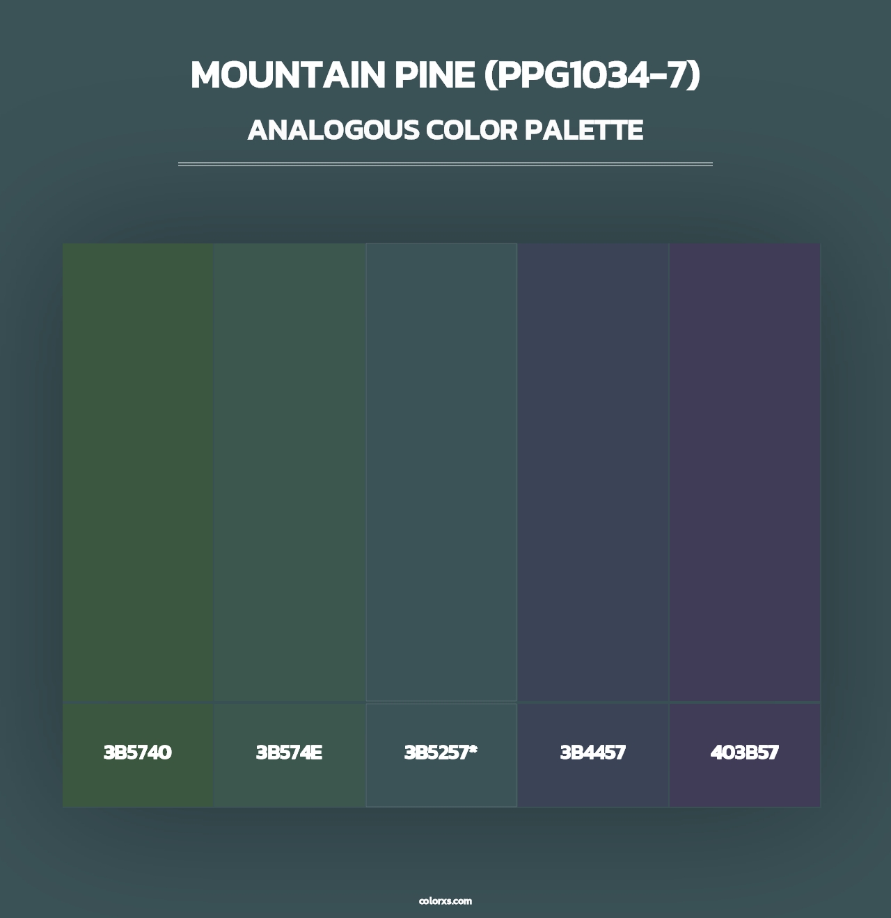 Mountain Pine (PPG1034-7) - Analogous Color Palette
