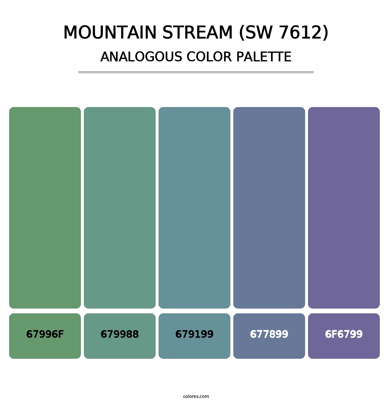 Mountain Stream (SW 7612) - Analogous Color Palette